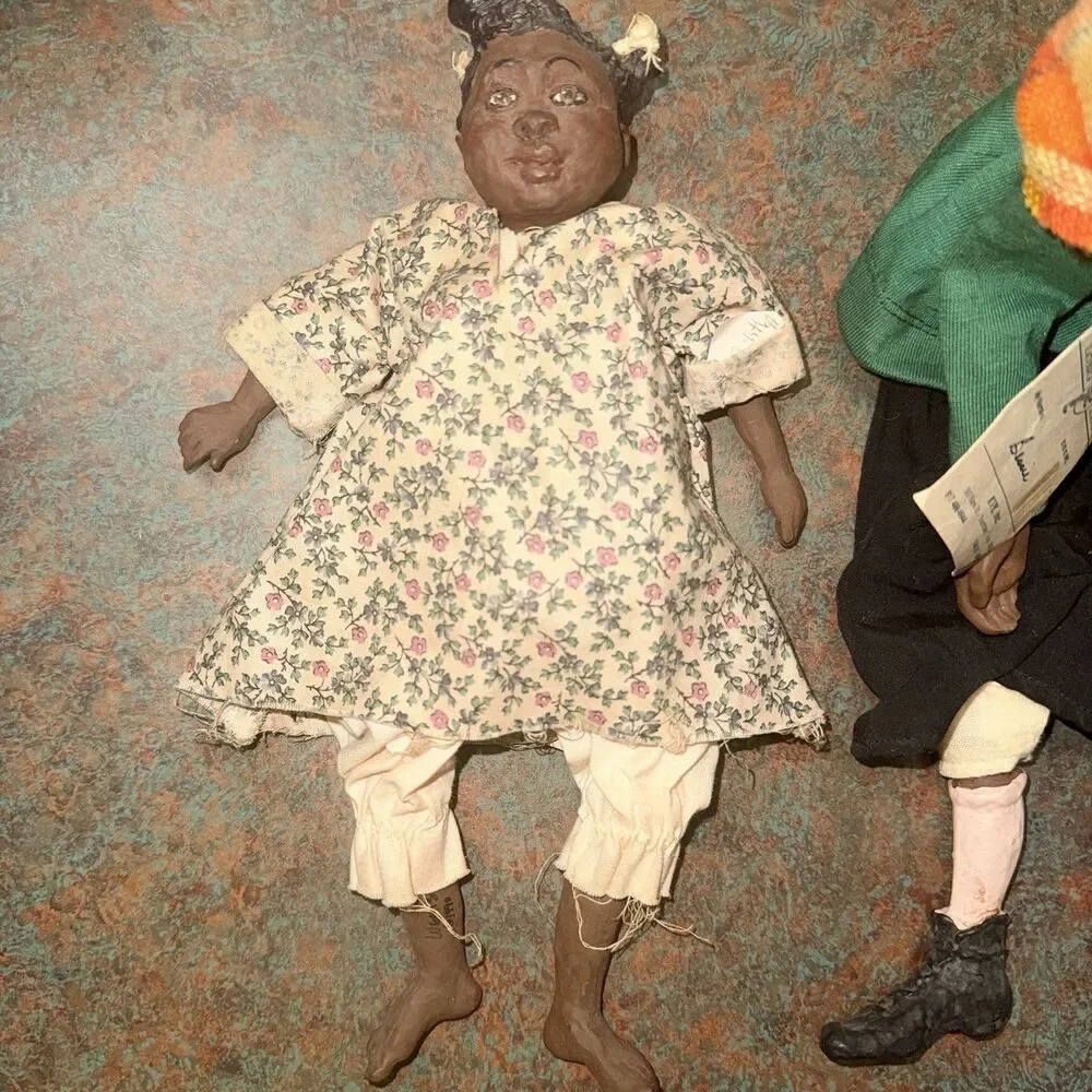 Daddy Long Legs Girl Doll Pat Weeks Karen’s Vintage Kollections 1990 Signed Foot